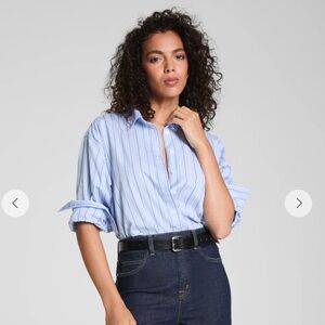 Spanx Poplin Oversized Button Up